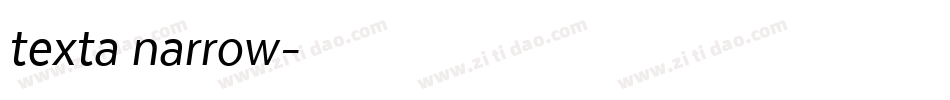 texta narrow字体转换